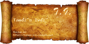 Tamás Ivó névjegykártya