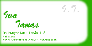 ivo tamas business card
