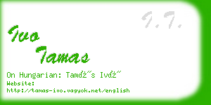 ivo tamas business card
